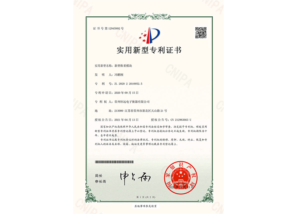 新型稱(cheng)重(zhong)糢塊(kuai)